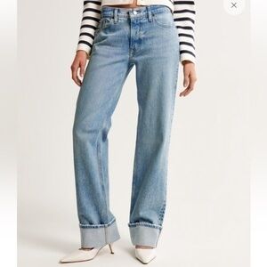 abercrombie low rise baggy jean